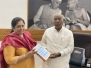 Met and Congratulated Honourable Congress President Shri Mallikarjun Khargeji at his Residence.Also presented a book “Price of the Modi Years “ by Aakaar Patel 